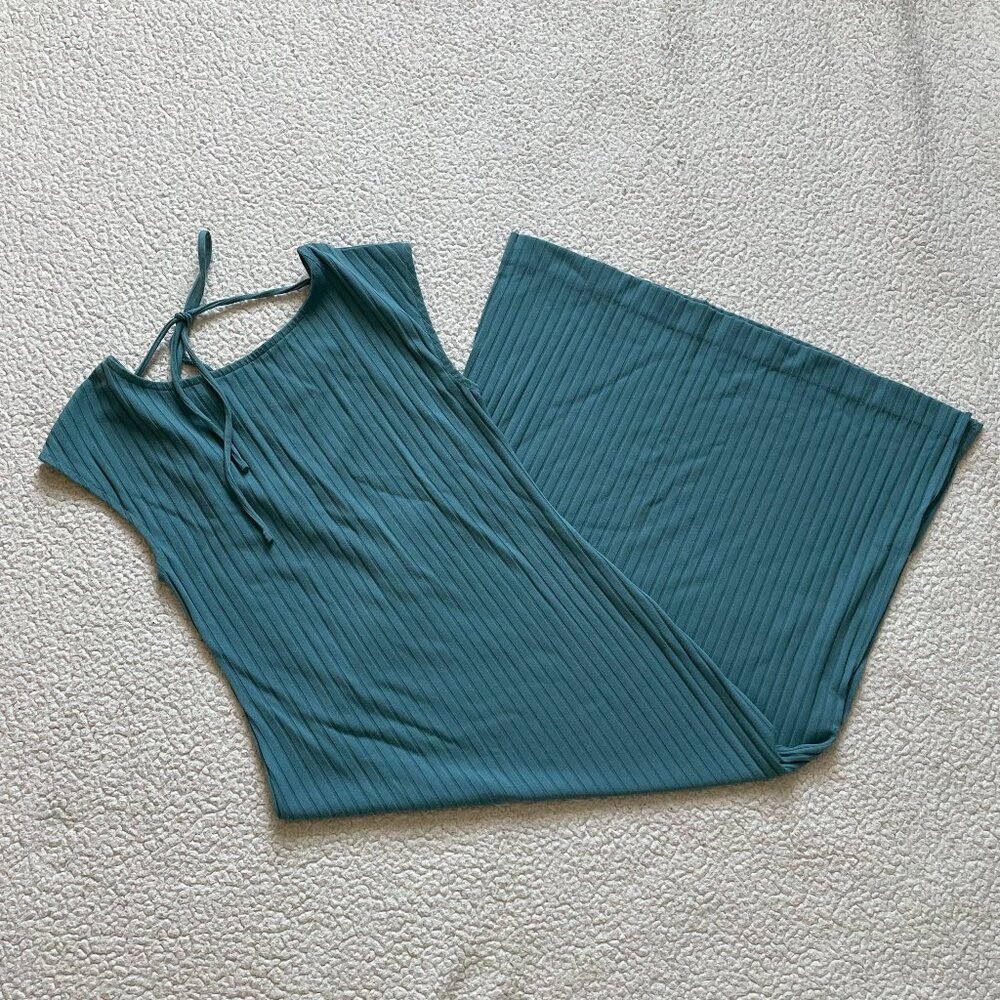 Ann Taylor Ribbed Knit Dress Turquoise